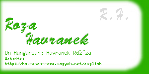 roza havranek business card